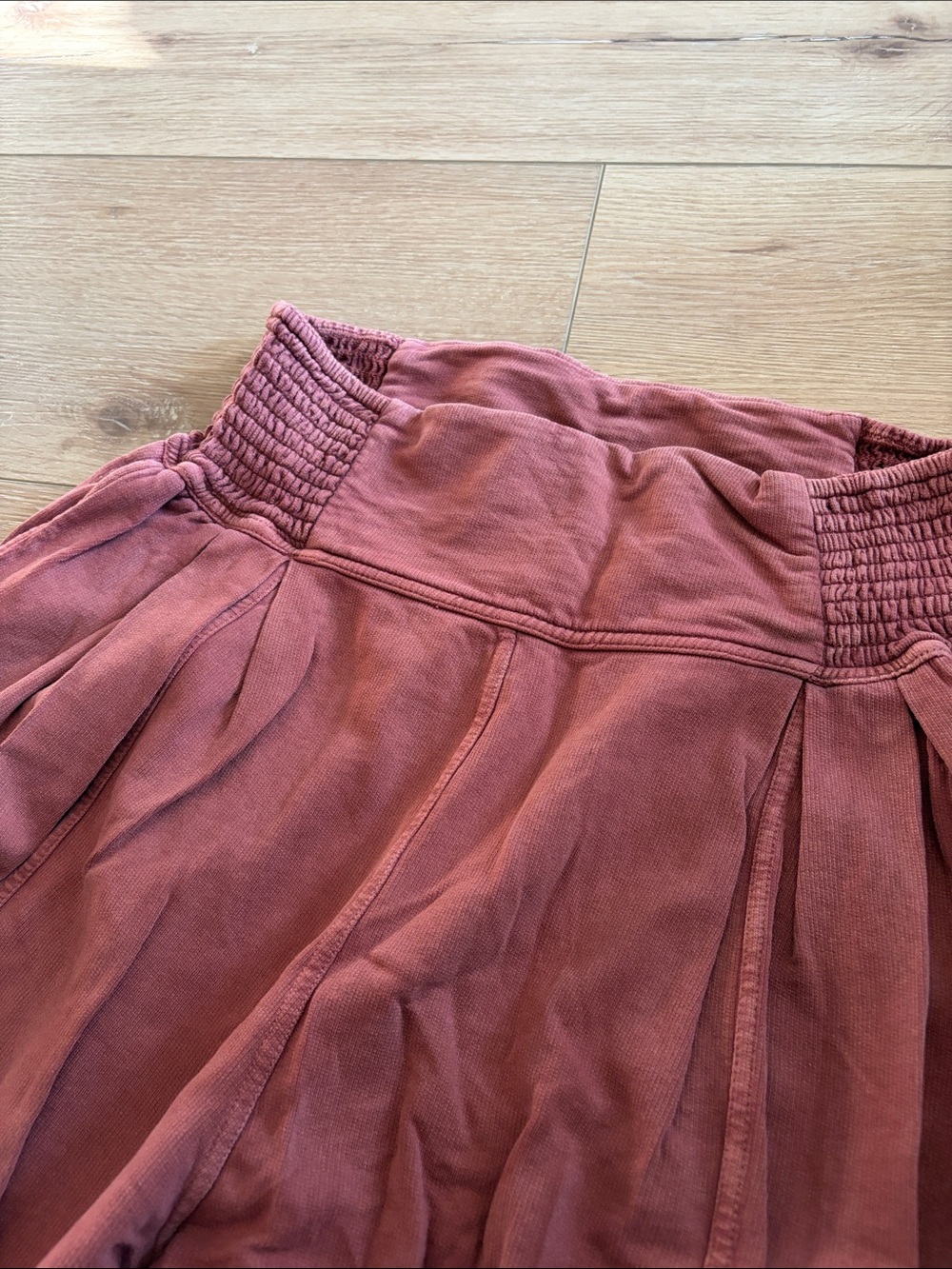 Free People Rust Pink Lace-Up Harem Pants - Picture 4 of 5